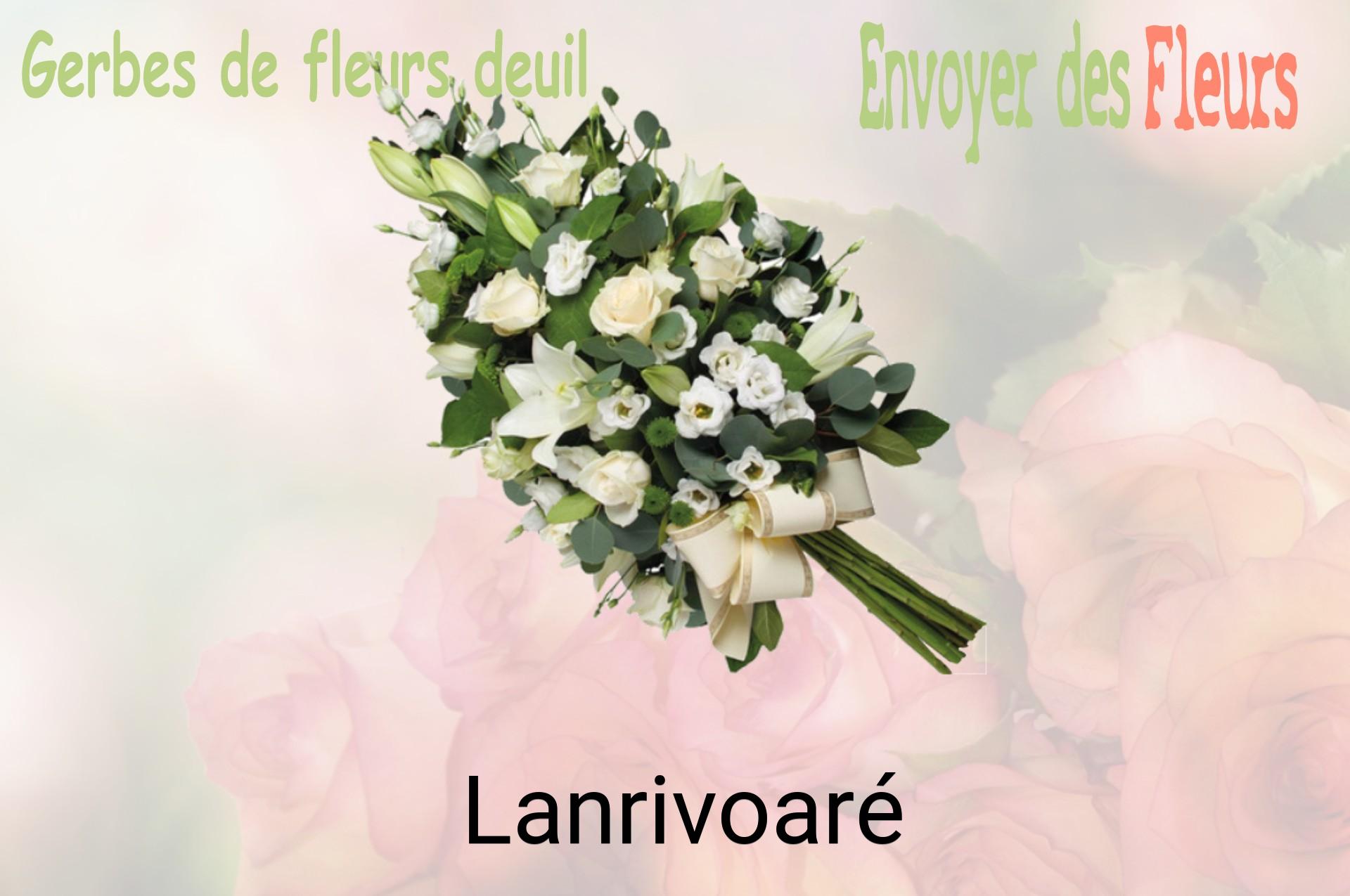 Gerbe de fleurs de deuil livrée à Lanrivoaré